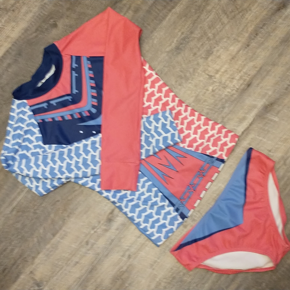 Limeapple Rashguard Swimsuit Set - Size 14 NWOT - Picture 2 of 11